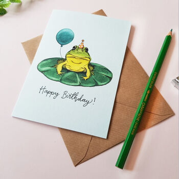 'Happy Birthday' Frog Greetings Card, 2 of 2
