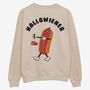 Hallowiener Men's Halloween Slogan Sweatshirt, thumbnail 2 of 2