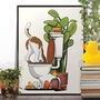 Labradoodle With Head In Toilet, Bathroom Humour, thumbnail 1 of 6