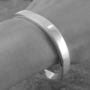 Polished Oval Sterling Silver Solid Bangle, thumbnail 3 of 4