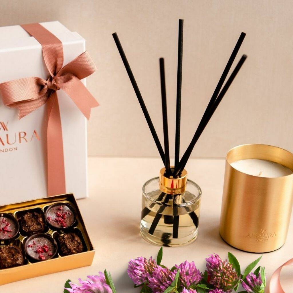 Eco Luxury Candle And Diffuser Gift Set By Amaura London