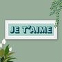 Framed Je T'aime Typography Print, thumbnail 4 of 10