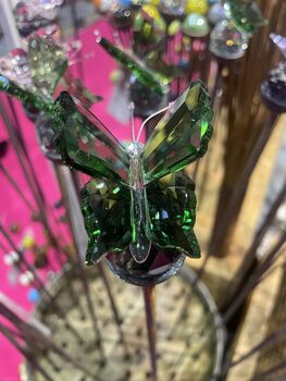 Crystal And Steel Butterfly Garden Stake, 7 of 12