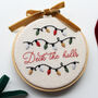 “Deck The Halls” With Christmas Lights Design Beginner Embroidery Kit, Hand Embroidery, thumbnail 2 of 7
