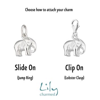Elephant Charm, Slide On Or Clip On, 2 of 6