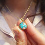 18k Gold Vermeil Plated Opal And Turquoise Necklace, thumbnail 3 of 6