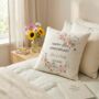 Personalised Floral 50th Wedding Anniversary Cushion, thumbnail 1 of 2