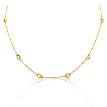 9ct Gold Twisted Ring Necklace, 2 of 3