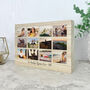Personalised Freestanding Twelve Photo Giant Wooden Block 15cm X 21cm Landscape, thumbnail 1 of 5