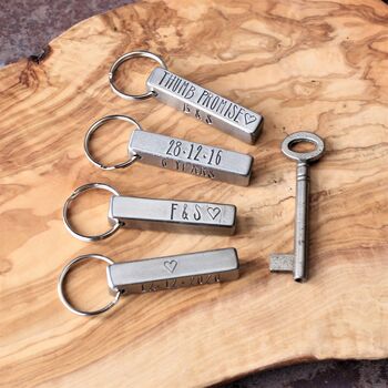 Personalised Iron Bar Keyring For 6th Anniversary, 3 of 11