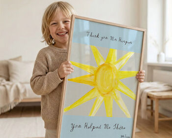 Personalised Teacher Thank You Art Print Gift, 6 of 9