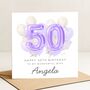 Personalised 50th Birthday Card Wife, Milestone Gift For Her, thumbnail 2 of 8