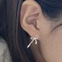Sterling Silver Or Gold Plated Bow Earrings, thumbnail 3 of 4