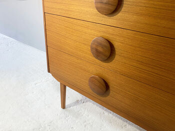 1960’s Mid Century Modern Petite Chest Of Drawers, 5 of 9