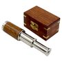 Six Inch The Westminster Chrome And Wood Telescope, thumbnail 4 of 6