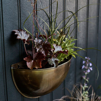 Sola Brass Wall Planter, 2 of 8