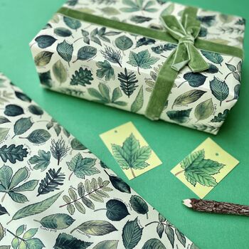 Botanical Leaves Wrapping Paper Set, 9 of 10