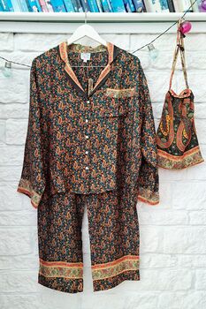 Upcycled Sari Pjs, 6 of 9