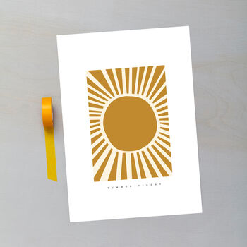 Summer Midday Sunshine Art Print Poster A4, 2 of 2