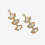 Gingko 18 K Gold Plated Shell Earrings, thumbnail 3 of 5