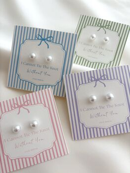 Bridesmaid Pearl Earring Gift, 6 of 6
