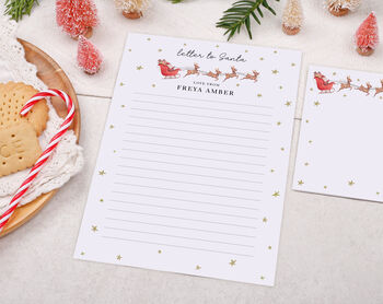 Personalised Letter To Santa And Blank Letter For Response With Sleigh Design, 2 of 5
