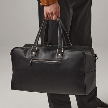 Men’s Personalised Tailored Luxe Weekender Bag, 10 of 10