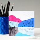 Mountains Birthday Card By Fiona Clabon Illustration ...