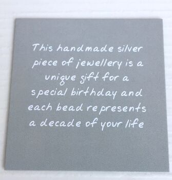 80th Birthday Handmade Silver Bangle, 3 of 5