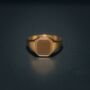 Silver Matte Signet Horizon Ring For Men Mens Pinky Rings, thumbnail 10 of 12