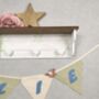 Bunting Vintage Style, Gingham Green Creams Blue, thumbnail 3 of 8