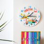 Children's Personalised Construction Site Bedroom Clock, thumbnail 4 of 5