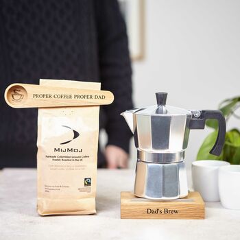 Personalised Stovetop Coffee Moka Pot Stand, 2 of 8