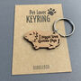 I Piggin Love Guinea Pigs Keyring. Can Be Personalised, thumbnail 4 of 9