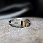 9ct Gold And Sterling Silver Mixed Metal Semi Ring, thumbnail 1 of 6