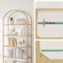 Five Tier Shelf Tempered Glass Rack Arched Design, thumbnail 6 of 12