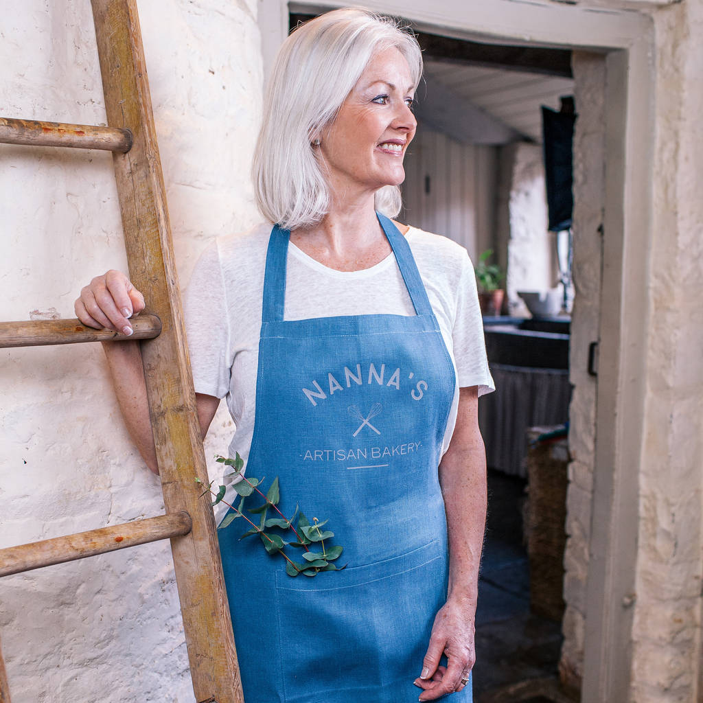 Personalised Artisan Linen Apron By Sparks And Daughters ...