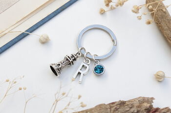Personalized Lighthouse Keyring, Sea Lover Gift, 5 of 10