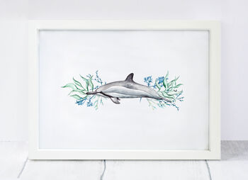 Personalised Dolphin Art Print, 2 of 3