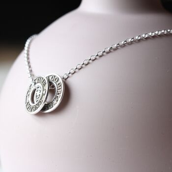Personalised Silver Washer Talisman Necklace, 3 of 7