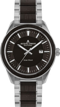 Jacques Lemans Wooden Stainless Steel Bracelet Watch, 2 of 12