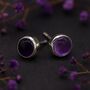 Sterling Silver Amethyst Stud Earrings, thumbnail 1 of 9