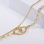 Gold Plated Mother And Daughter Infinity Heart Bracelet, thumbnail 3 of 4