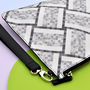 Tile Print Leather Clutch Bag, thumbnail 2 of 5