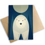 Polar Bear Card With Kraft Envelope. Eco Friendly, thumbnail 1 of 1
