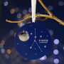 Personalised Star Sign Zodiac Christmas Tree Ornament, thumbnail 2 of 4