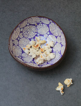 Cracked Eggshell Pattern Coconut Shell Snack Bowl, 9 of 12