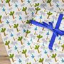 Rhino Safari Gift Wrapping Paper Roll Or Folded, thumbnail 2 of 3