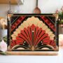 Art Deco Glass Chopping Board Deco Elegance In Red, thumbnail 2 of 8