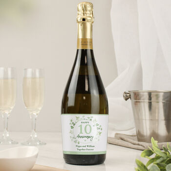 Personalised Botanical Anniversary Prosecco, 2 of 7